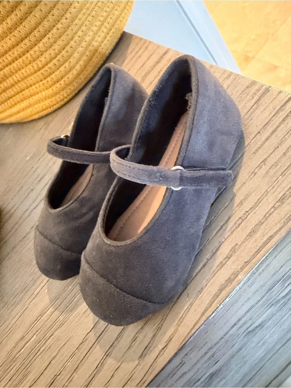 Zara Navy Suede Mary Jane Shoes for Kids
